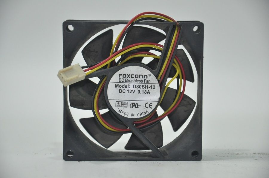 FOXCONN D80SH-12 80X25 12 VDC 0.18A FAN