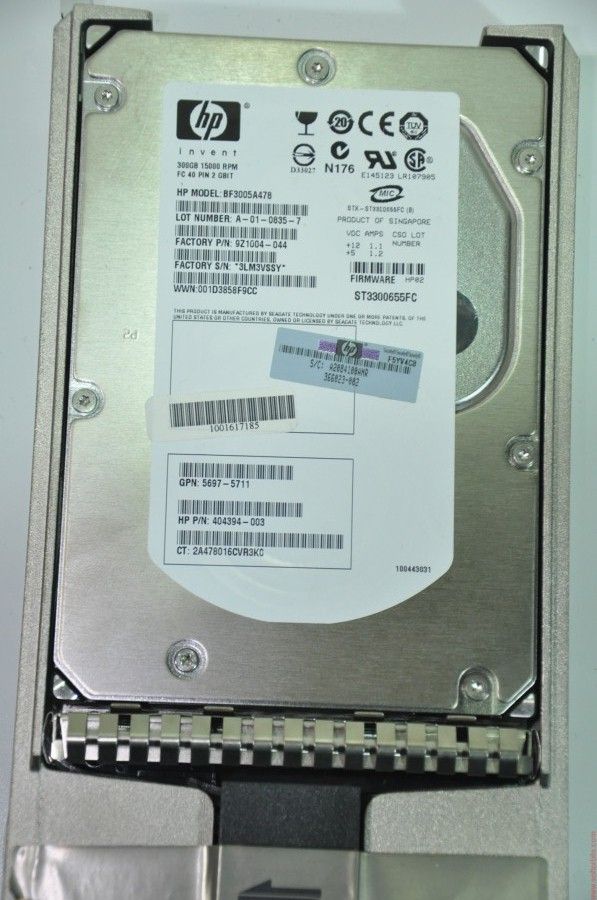 HP FIBER CHANNEL 300GB ST3300655FC BF3005A478 9Z1004-044 3.5'' 15000RPM SCSI HDD