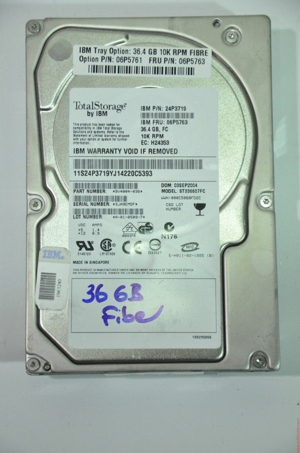 IBM FIBER CHANNEL 36GB ST336607FC 03SEP2004 3.5'' 10000RPM SCSI HDD