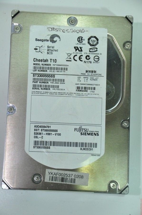 SEAGATE SAS 300GB ST3300555SS 3.5'' 15000RPM SCSI HDD
