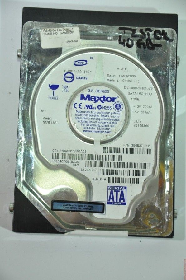 MAXTOR SATA 40GB 356537-001 NAN51680 78165360 3.5'' HDD