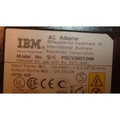 IBM PSCV360104A AC Adapter 36Watt 12V 3A