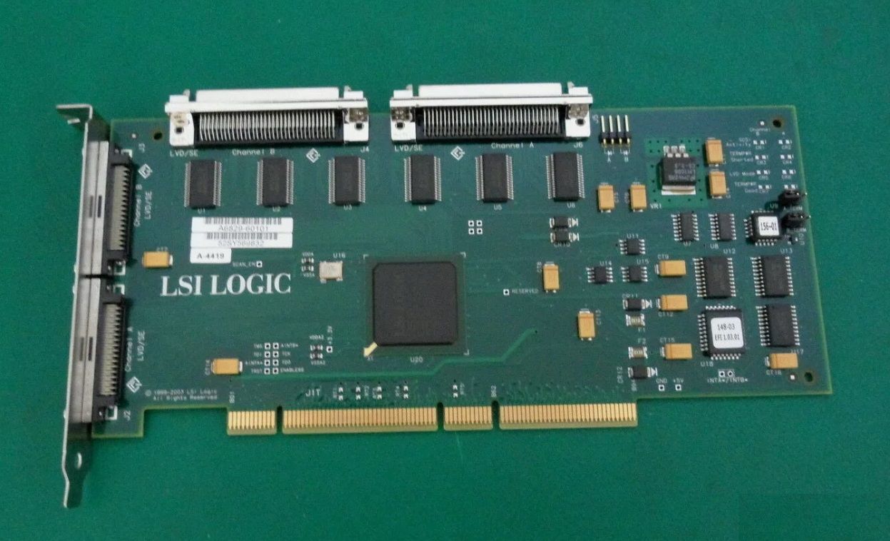 LSI Logic A6829-60101 PCI 2-Channel Ultra160 LVD SCSI Adapter A6829A