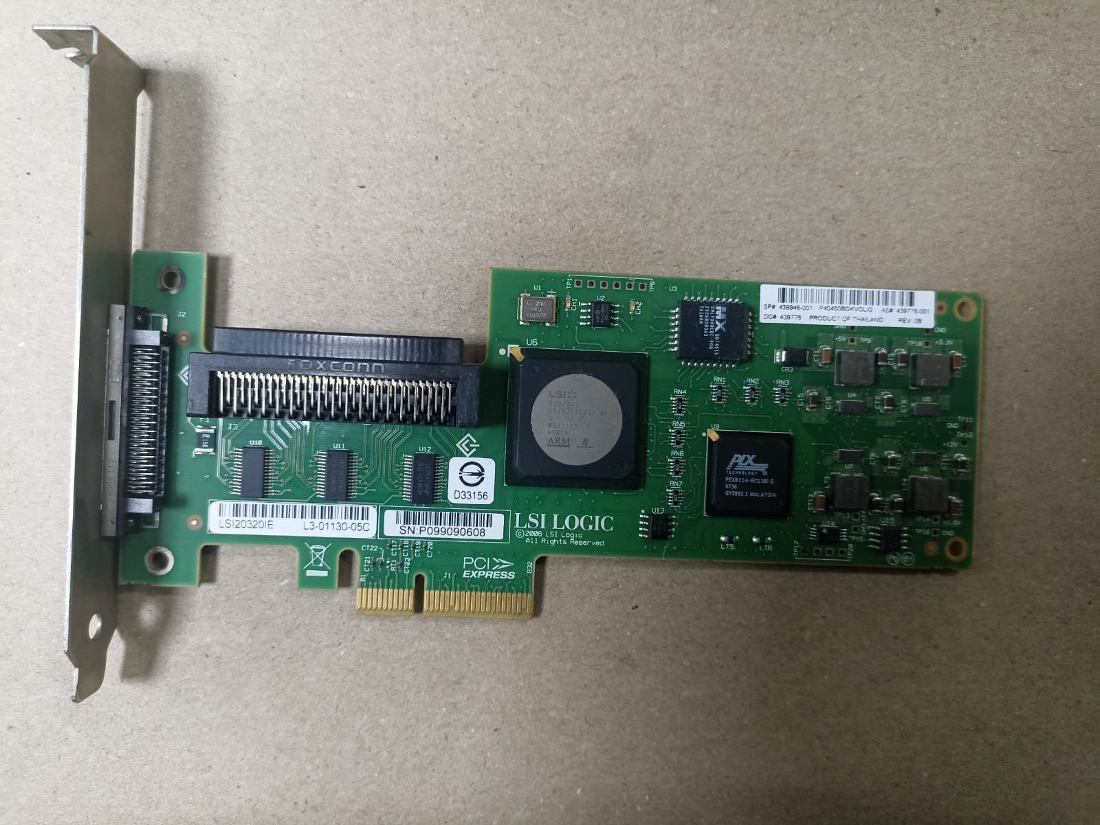 HP LSI20320IE Single Channel U320 SCSI Host Bus Adapter 439946-001 / 439776-001