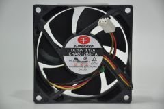 SUPERRED CHA8012BS-TA 80X25 12 VDC 0.12A FAN