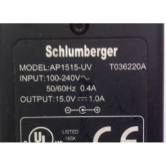 SCHLUMBER MODEL AP1515-UV 15V 1A Dc Adaptör