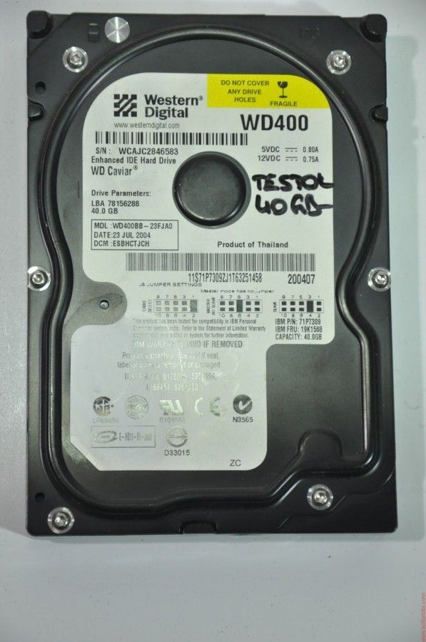 WESTERN DIGITAL IDE 40GB WD400BB-23FJA0 3.5'' 7200RPM HDD