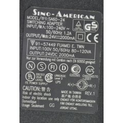 Sino-American SA60-24 AC 24V 2A Power Supply Charger Adapter