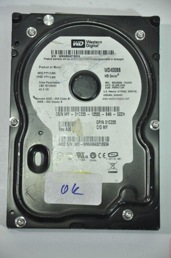 WESTERN DIGITAL IDE 40GB WD400BB-75JHC0 3.5'' 7200RPM HDD