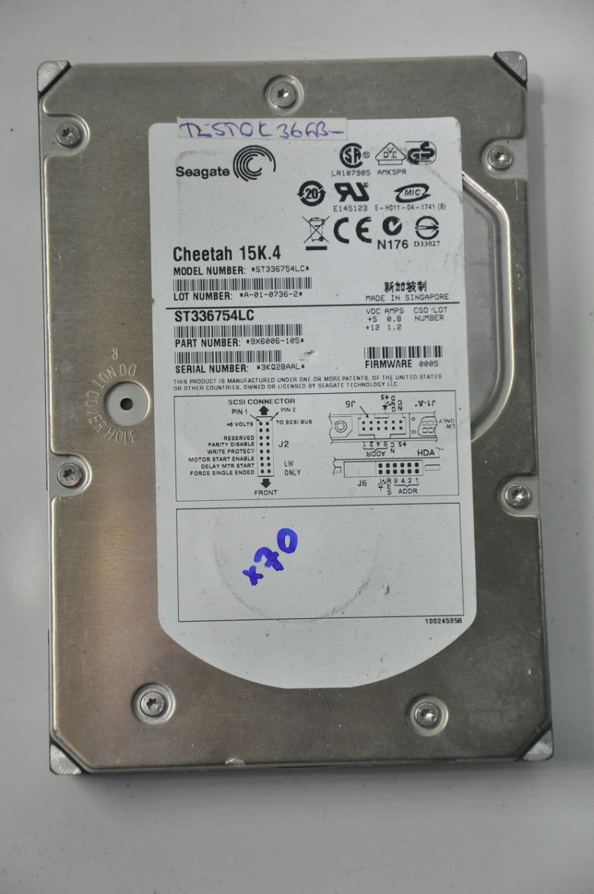 SEAGATE 80 PIN 36GB ST336753LC 3.5'' 15000RPM SCSI HDD
