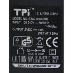Tpi STA7-090400TI 9V 4A Adaptör