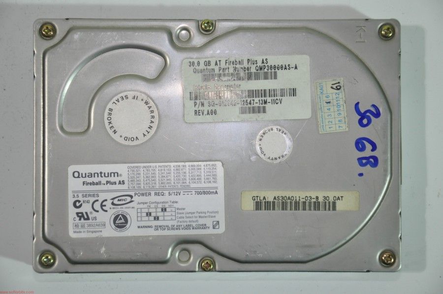 QUANTUM IDE 30GB AS30A011-03-B SG-012342-12547-13M-11CV 3.5'' HDD