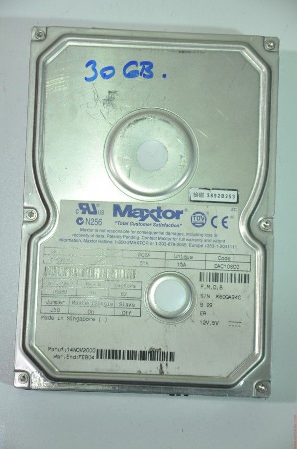 MAXTOR IDE 30GB 53073H6 3.5'' 7200RPM HDD