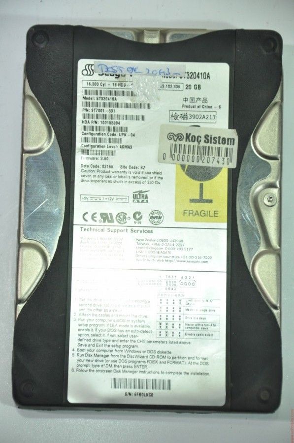 SEAGATE IDE 20GB ST320410A 9T7001-331 3.5'' 5400RPM HDD