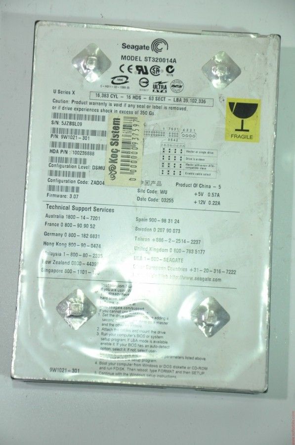 SEAGATE IDE 20GB ST320014A 9W1021-301 3.5'' 5400RPM HDD