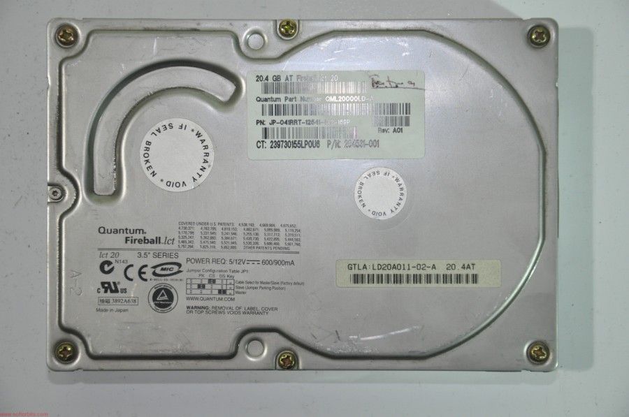 QUANTUM IDE 20GB LD20A011-02-A JP-041RRT-12541-142-169P 3.5'' 5400RPM HDD