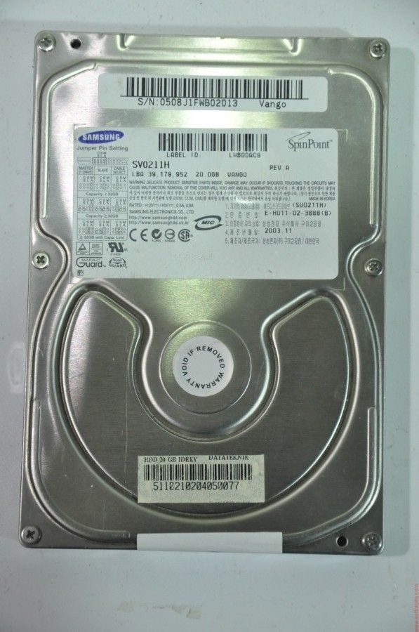 SAMSUNG IDE 20GB SV0211H 3.5'' 5400RPM HDD