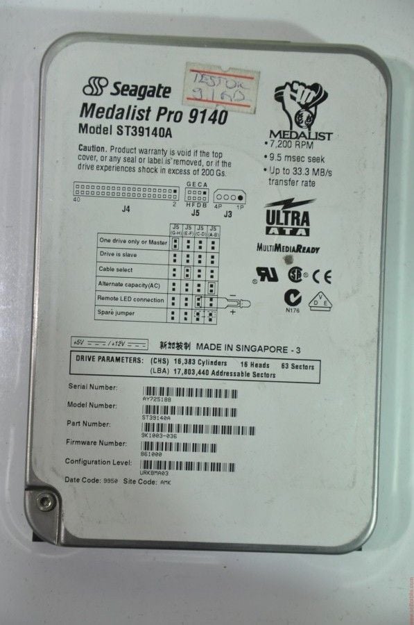 SEAGATE IDE 9GB ST39140A 3.5'' 7200RPM HDD