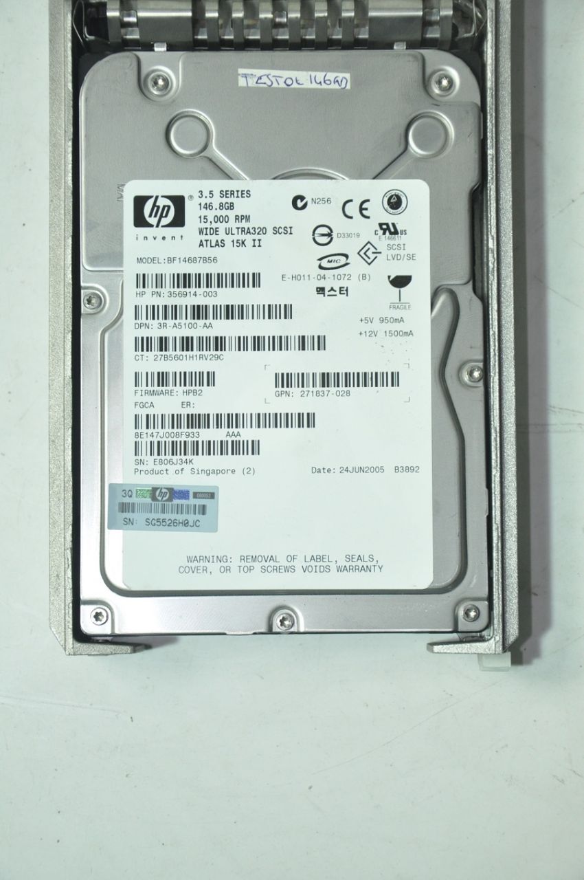 HP 80 PIN 146GB BF14687B56 356914-003 271837-028 3.5'' 15000RPM SCSI HDD