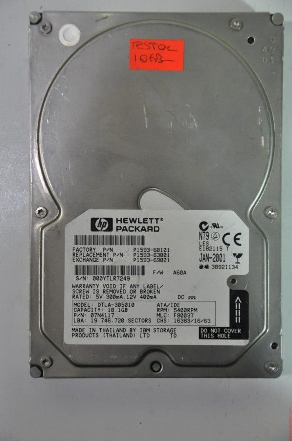 HP IDE 10GB DTLA-305010 07N4117 3.5'' 5400RPM HDD