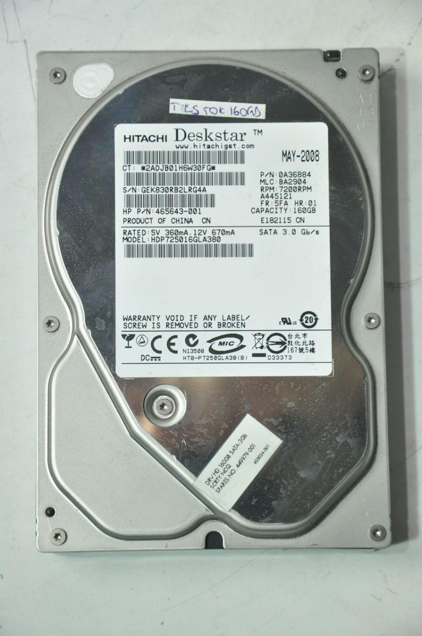 HITACHI SATA 160GB HDP725016GLA380 3.5'' 7200RPM HDD