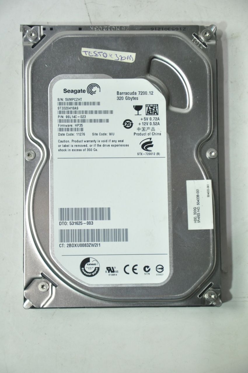 SEAGATE SATA 320GB ST3320418AS 3.5'' 7200RPM HDD