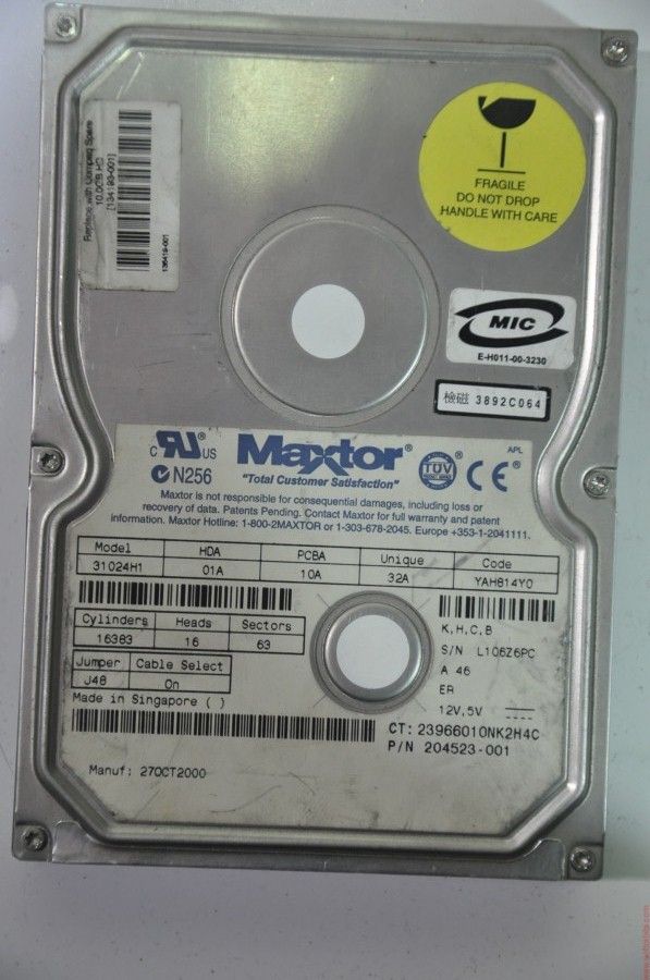 MAXTOR IDE 10GB 31024H1 204523-001 3.5'' 5400RPM HDD