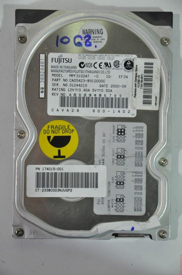 FUJITSU IDE 10GB  174015-001 3.5'' 5400RPM HDD