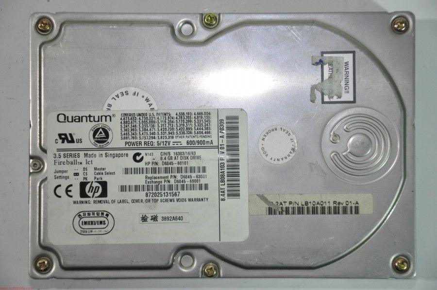 QUANTUM IDE 8.4GB LB10A011 D6845-60101 3.5'' 5400RPM HDD