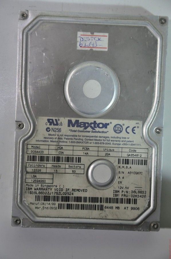 MAXTOR IDE 6.4GB 90644D3 36L8632 3.5'' 5400RPM HDD
