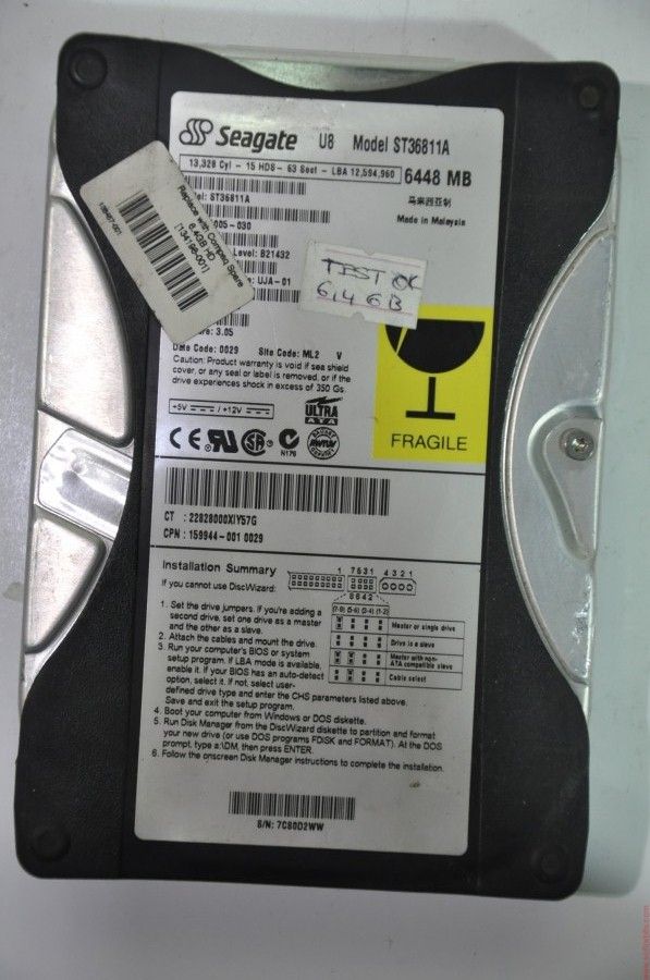 SEAGATE IDE 6.4GB ST36811A 9P5005-030 3.5'' 5400RPM HDD
