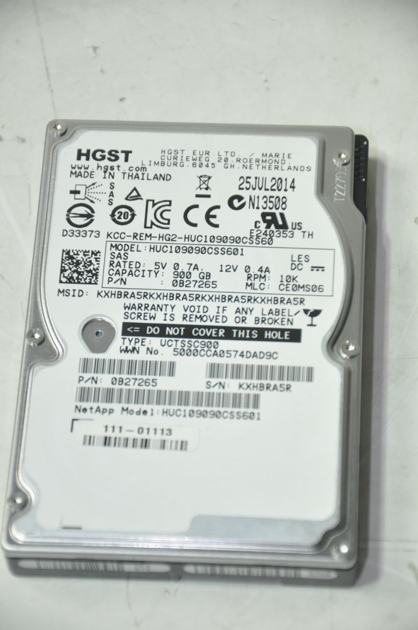 Hitachi GST HUC109090CSS601 900GB 10000 RPM SAS 6Gb/s 2.5'' Internal Hard Drive Bare Drive
