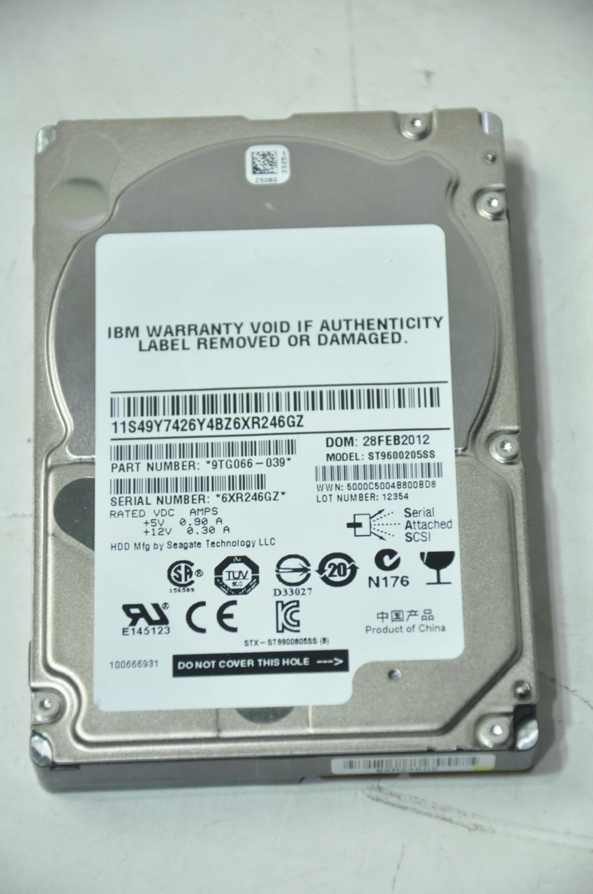 SEAGATE ST9600205SS Savvio 600GB 10000 RPM SAS 6.0Gb/s 64MB cache 2.5 internal hard drive (Bare Drive)