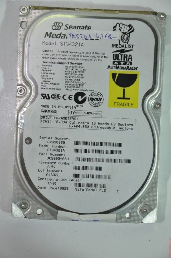 SEAGATE IDE 4.3GB ST34321A 3.5'' 5400RPM HDD