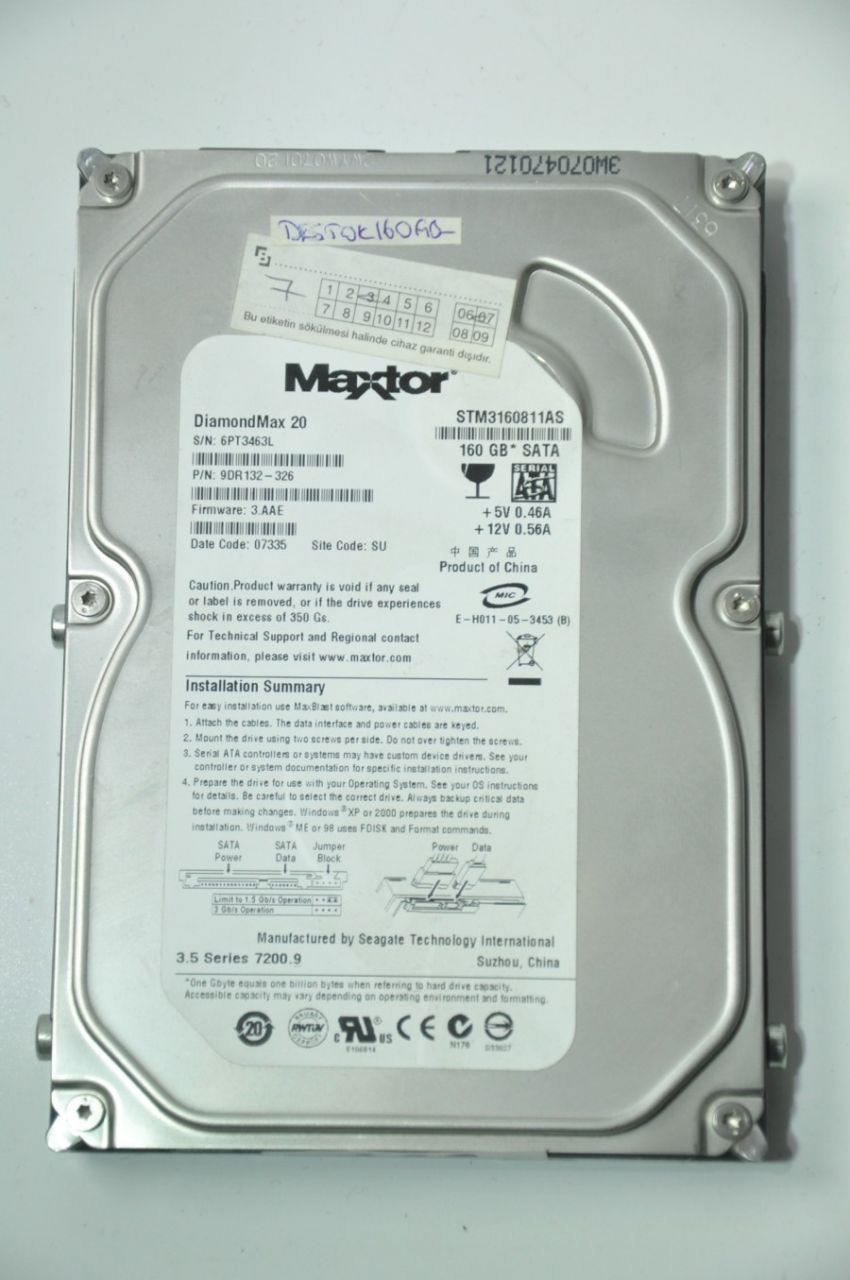 MAXTOR SATA 160GB STM3160811AS 3.5'' 7200RPM HDD