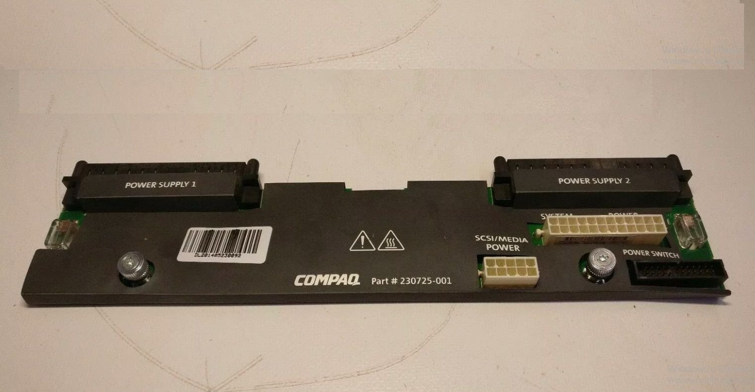 HP 230725-001 ML 370 G2 Power Supply Backplane Board