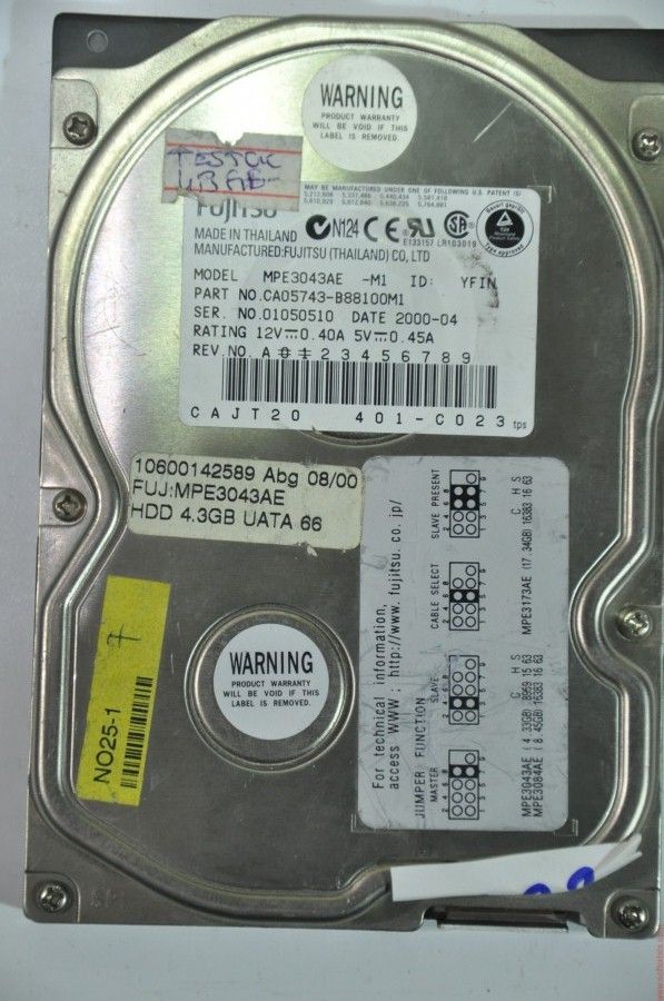 FUJITSU IDE 4.3GB MPE3043AE 3.5'' 5400RPM HDD