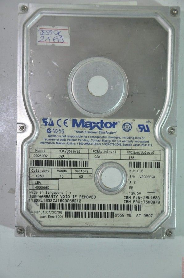MAXTOR IDE 2.5GB 90250D2 3.5'' 5400RPM HDD