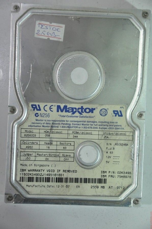 MAXTOR IDE 2.5GB 82560D3 3.5'' 5400RPM HDD