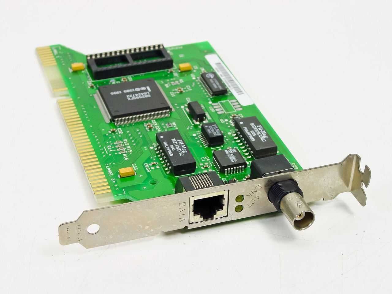 Intel 352621-002 16-Bit ISA Network Card RJ45 Ethernet Pro/10& 10bt & BNC Coax
