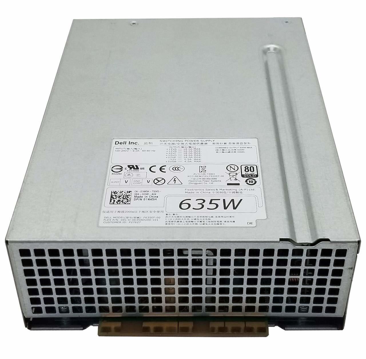 DELL F635EF-00 DELL 635W 80 PLUS GOLD HOT PLUG FOR DELL PRECISION T3600 /T5600 01k45h-73245