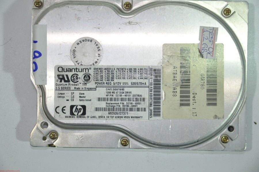 QUANTUM IDE 1.2GB TM12A101 TM12A012 3.5'' 5400RPM HDD