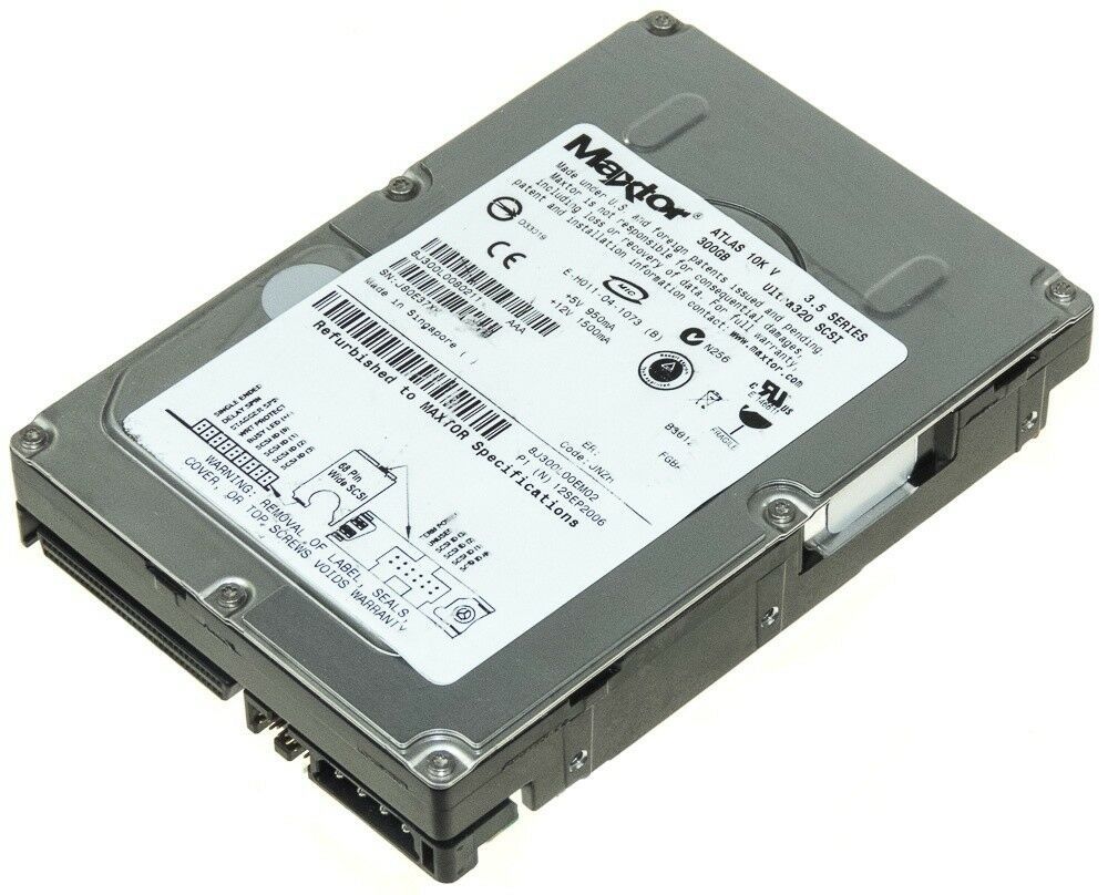 MAXTOR 8J300L0 300GB 10,000RPM U320 SCSI WIDE 68PIN