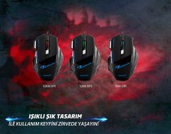 Everest SM-770 Usb Siyah Oyun Mouse