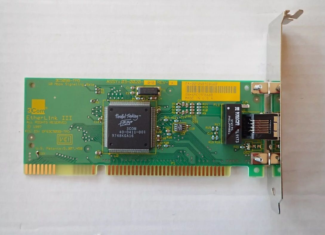 3Com Etherlink III 3C509B-TPO Network Board 03-0020-010