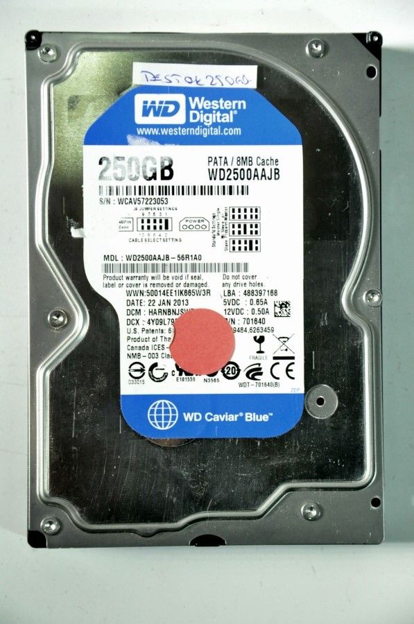 WESTERN DIGITAL IDE 250GB WD2500AAJB-00J3A0 3.5'' 7200RPM HDD