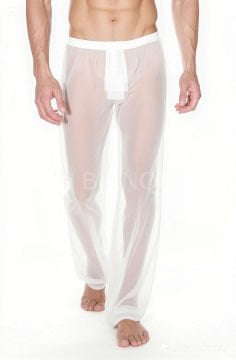 Erkek  Beyaz Transparan Pijama