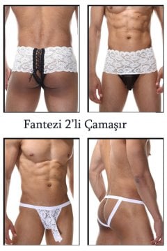 2 li Erotik  Erkek Külot