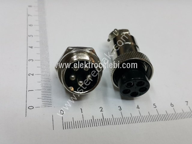 19mm  5 pin mayk amperli dayanıklı konnektör  takım