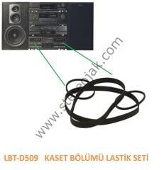 LBT-D509    ÇİFT KASET ÇALAR   BÖLÜMÜ LASTİK SETİ  ( 4 LÜ )